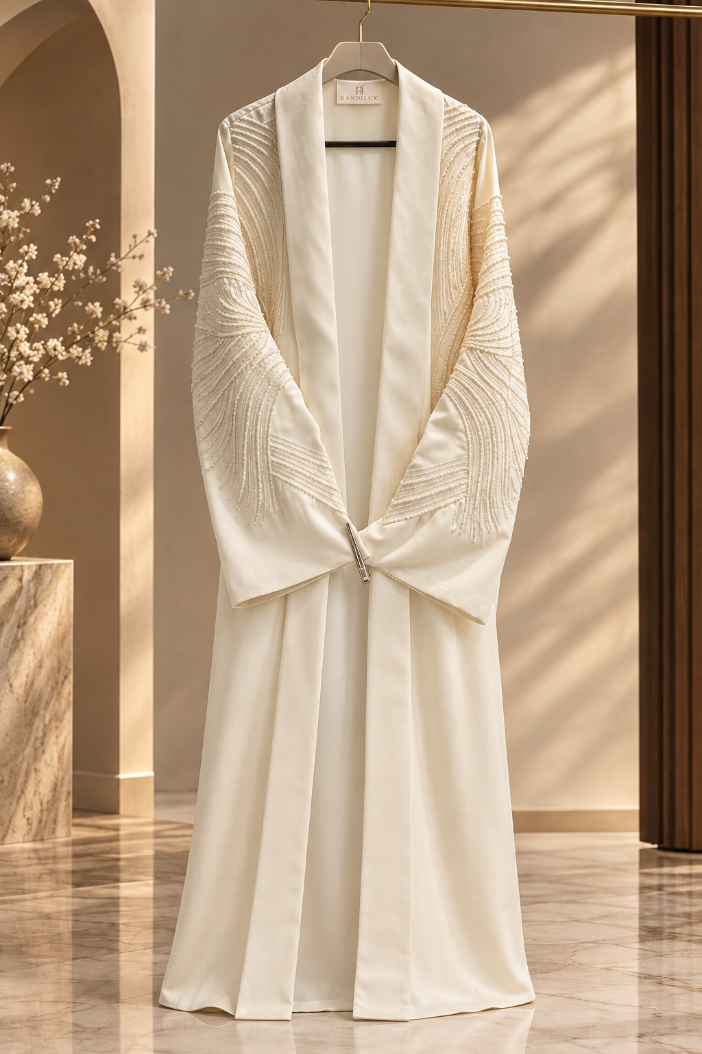 Kimono Écru Perlé — Haute Couture