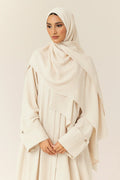 Abaya White Cream