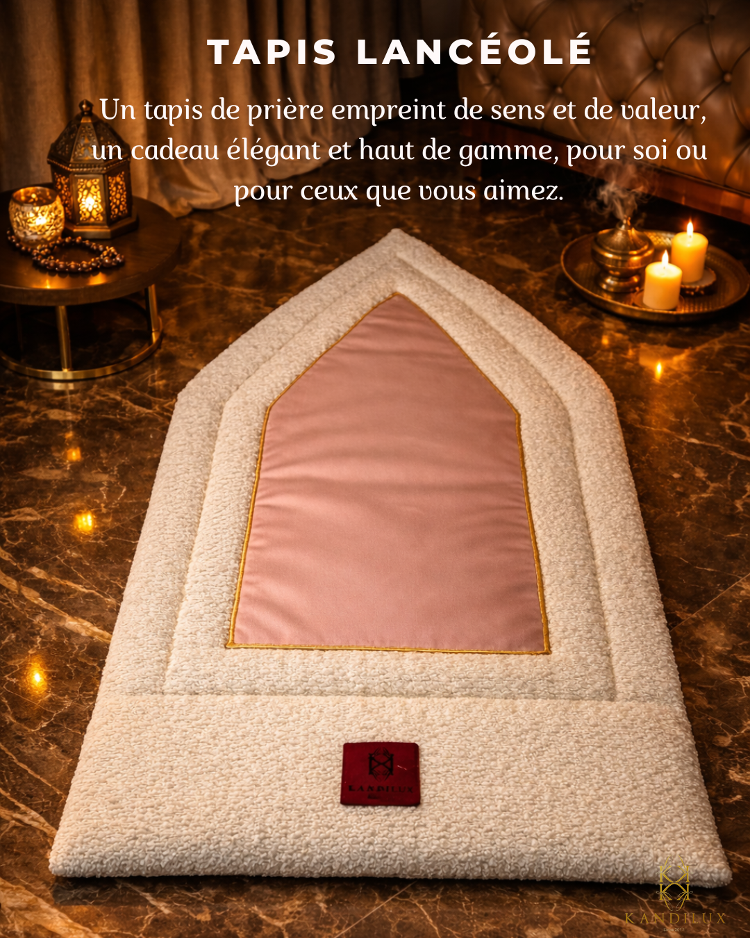 Tapis de prière Lancéolé – Signature d’Excellence