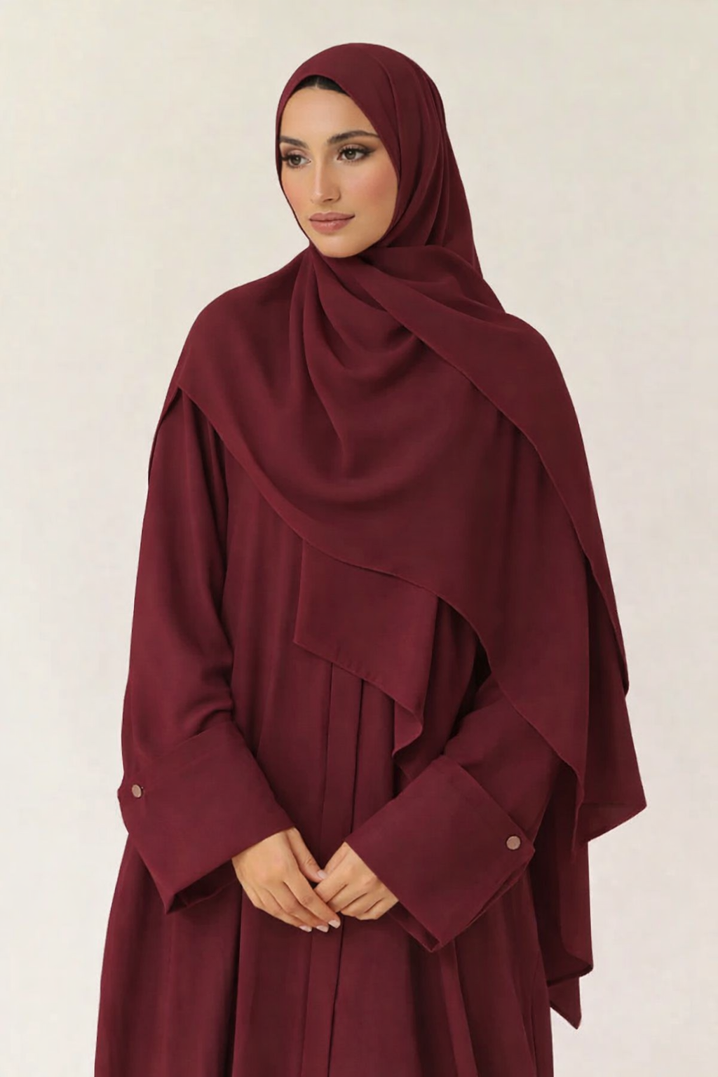 Abaya majestueux Burgundy